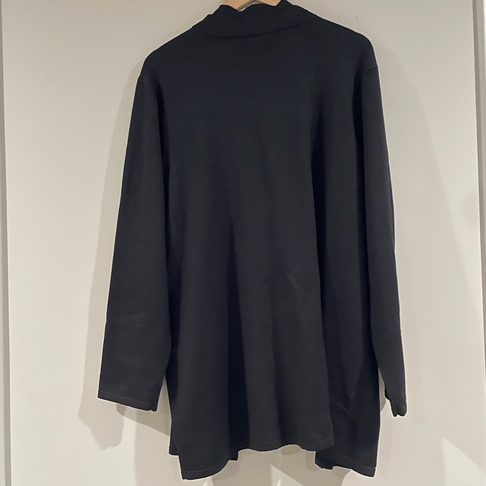 Cable & Gauge Woman Black Scalloped Cardigan Size 3X, Business Casual Officewear - Picture 4 of 4